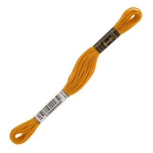 Fil à broder à la main Anchor Muline Orange-Marron 307 Rayonne haute résistance et motif teint en polyester - Product Image 1