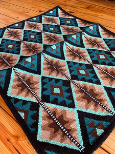 Couverture de selle de cheval Western robuste doublure en polycoton en laine conçue pour les conditions de conduite difficiles Ranch Trails Rodeo Performances - Product Image 3