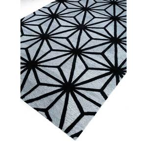Tapis en laine et viscose tufté à la main TNQ-345, motif géométrique gris et noir, grand rectangle 10 mm pour chambre à coucher et couloir d'adolescent - Product Image 2