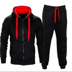 Survêtement d'hiver pour hommes de haute qualité avec col à capuche et poche en veste à motif solide - Product Image 5