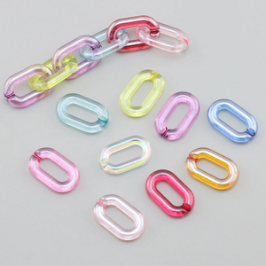 Cadena de Acrílico Hecha a Mano, Cadena de Resina Acrílica de Color Retro de Moda, Extraíble - Product Image 1