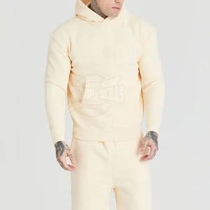 Sudaderas con capucha en relieve para hombre, estilo callejero, colores sólidos de gran tamaño, técnicas teñidas lisas de invierno, cantidad a granel - Product Image 4