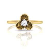 Cincin Berlian Asli Bersertifikat Emas 14Kt/18Kt 0.07ct IJ-SI dengan Warna Emas Kuning/Rose/Putih, Berat Kotor 0.85g
