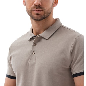OEM Men Summer Short Sleeve for Button Sports Shirt Custom Logo Quick Dry Knitted Polyester/Cotton Fabric Digital Printing - Product Image 4