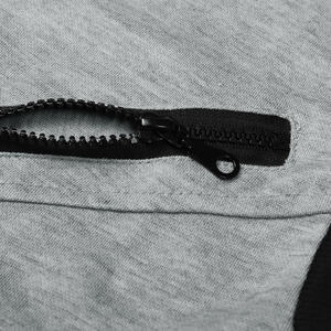 Custom Dark Maroon Sudadera con capucha de lana sin mangas OEM Moda Zip Up Hombres Sudadera con capucha al por mayor Multi Cremallera Gimnasio Streetwear Sudadera - Product Image 5