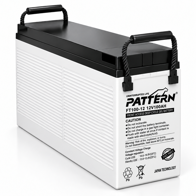 OEM ODM 12V 100Ah Front Terminal AGM Battery Low Self Discharge Deep Cycle VRLA Battery for Off-Grid Solar Telecom Station
