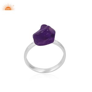 Best and New Design 925 Sterling Silver Natural <b>Amethyst</b> Gemstone Band <b>Ring</b> Custom Jewelry For Women Gift For Her - Product Image 1