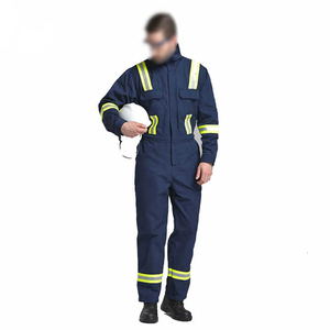 Combinaison de travail unisexe respirante en polyester ignifuge, ignifuge et résistante au feu, uniforme de sécurité réfléchissant pour l'exploitation minière - Product Image 2