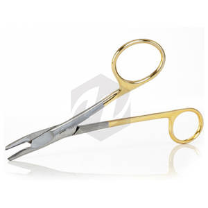Gillies Large Offset <b>Ring</b> Needle Holder with <b>Tungsten</b> <b>Carbide</b> Inserts Curved Tip Surgical Instruments Manual MOL Safety Standard - Product Image 1