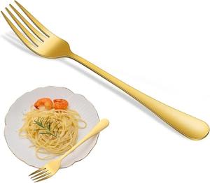 Juego de cubiertos con acabado mate dorado pulido con espejo para Decoración de mesa elegante juego de cubiertos para Cena - Product Image 2