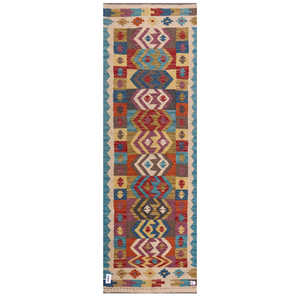 Alfombra Kilim de Maimana, Afganistán, 193 x 64 cm, Alfombras y Juegos de Alfombras - Product Image 1