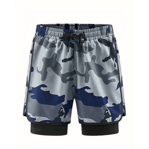 Best Selling Unique Design With Reasonable Price Double Layer Adjustable Drawstring & Pockets Quick Dry Gym <b>Shorts</b> - Product Image 1