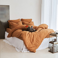 Linge de lit en lin français naturel 100% lin lavé à la pierre Prix d'usine Vente en gros Housse de couette Ensemble de draps