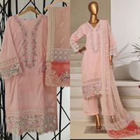 2025 Sada Bahar Mewah 3-Piece Pakaian Pesta Musim Semi Bordir Jacquard Anti Kusut Siap Pakai Dupatta Salwar Kameez India