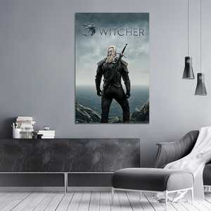 Affiche de la série télévisée The Witcher, sur toile, avec cadre noir, style moderne - Product Image 2