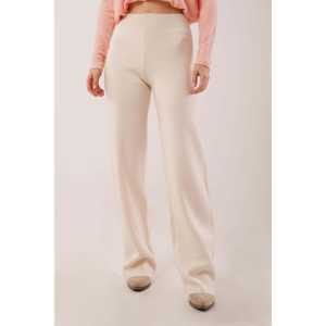 Pantalones de punto anchos Off-White al por mayor, de cintura alta y transpirables - Product Image 4