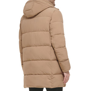 Parka d'automne-hiver pour homme, col montant uni, fermeture éclair, poches décontractées, parkas chaudes de style streetwear, vestes pour homme - Product Image 3
