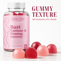 Gummies raffermissantes pour la poitrine en marque blanche, faible MOQ, extrait de papaye, 60 pièces