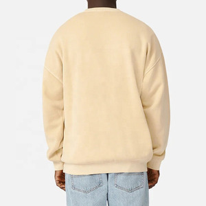 Sudadera de cuello redondo de felpa francesa personalizada de alta calidad para hombre 100% algodón bordado Logo pulóver estampado patrón suelto otoño - Product Image 4