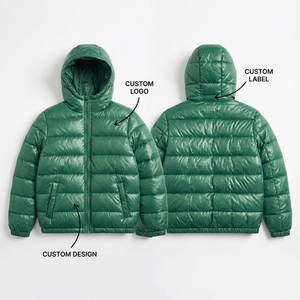 Chaqueta Acolchada con Capucha Brillante para Hombre, Impermeable, Gruesa, de Invierno, con Logotipo Personalizado, Directo de Fábrica, OEM/ODM - Product Image 4