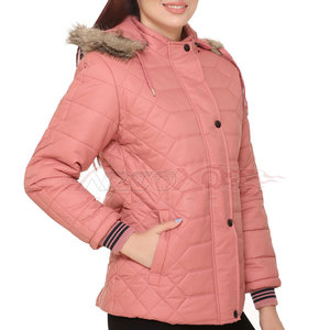 Veste bouffante en peau de mouton XL de superbe qualité pour femmes Conception personnalisée Caractéristique respirante Hiver Col montant Fourniture de tissu en gros - Product Image 2