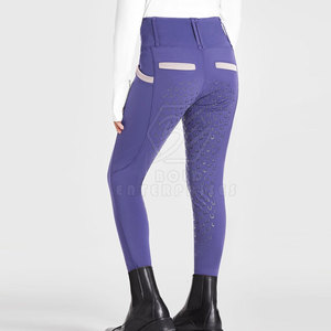 Culotte d'équitation à siège intégral durable pour femme Culotte d'équitation respirante avec silicone antidérapante en nylon spandex - Product Image 2