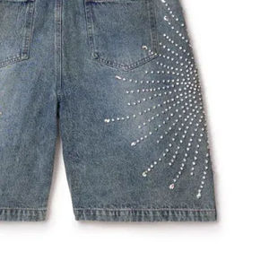 Shorts de Lona con Pedrería de Alta Calidad, Nuevo Diseño de Moda, para Mujer, de Secado Rápido, Transpirables, Casuales y Personalizables - Product Image 6