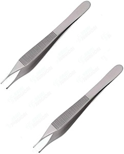Fórceps de tejido de alta calidad 1X2 fórceps de disección de tejido dental 20 piezas CE / ISO aprobado Acero inoxidable tamaño personalizado - Product Image 1