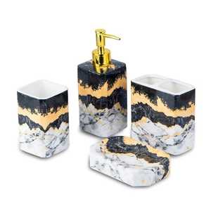 Petite organisation de salle de bain en résine à motif d'ange Modèle élégant pour la décoration de salle de bain - Product Image 1