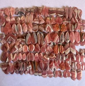 Paire de Rhodochrosite rose naturelle Pierres précieuses en vrac Cabochon poli Mélange de formes Paire de Rhodochrosite Pierre précieuse en cristal de guérison, - Product Image 4