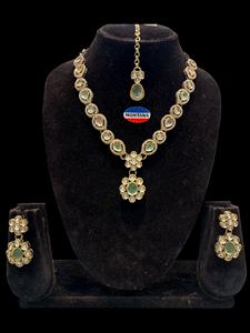 Montana Kundan Stone <b>Pearl</b> Alloy Women's <b>Necklace</b> <b>Earring</b> <b>Set</b> Fashion Jewelry Ethnic Party Wear Wedding Engagement Anniversary - Product Image 5