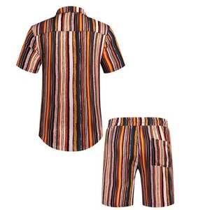 Summer <b>Men's</b> Suit <b>Beach</b> Print Lapel Short Sleeve Shorts Vacation Casual Suit <b>Shirt</b> - Product Image 6