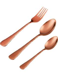 Cuchillo de acabado de cobre, tenedor de cena, cuchara de cena, tenedor, cuchara de té, cubiertos más nuevos, decoración de mesa, cubiertos - Product Image 1