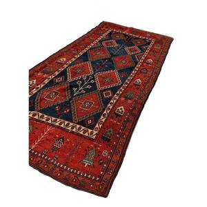 Alfombra Kiaan Azul Grande, Geométrica y Abstracta, Rectangular, de Lana, Anudada a Mano, para Sala de Estar -Paem-181 - Product Image 2