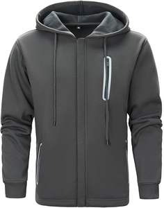 Sudadera con capucha de lana para hombre Sudaderas con capucha de entrenamiento atlético de manga larga para hombres con bolsillos - Product Image 4