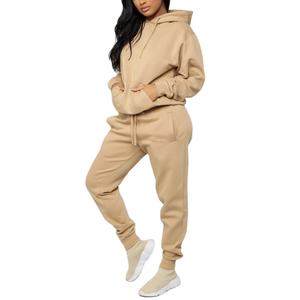 Pantalones Deportivos Beige para Mujer, Pantalones Jogger de Algodón French Terry, Ropa Casual para Correr, Logotipo Personalizado, Fabricante ODM al por Mayor - Product Image 3