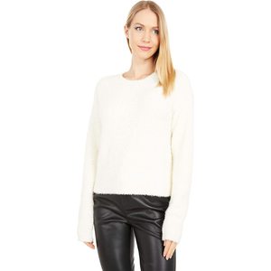 Maglione Teddy Open Knit da Donna Sanctuary, Traspirante, Bianco, Taglia Grande, Design Casual Stampato con Logo Frontale per Autunno/Inverno - Product Image 1