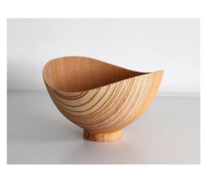 Juego de 4 cuencos redondos de madera maciza para comida, ideales para utensilios de cocina que sirven dulces y frutas, vajilla elegante para restaurante - Product Image 5