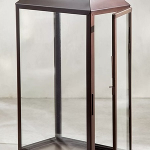 Portavelas de Metal de Dos Tonos, Diseño Rectangular Clásico, Hecho a Mano, Duradero, para Decoración Navideña del Hogar, Último Modelo 2026 - Product Image 2