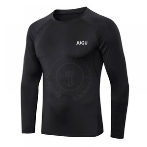 Gym Fitness Wear Men Knitted Compression Shirts Eco-Friendly Breathable Long Sleeve Loose Fit Printed 100% Cotton T-Shirt - Product Image 1