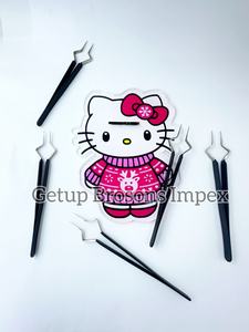 New Sustainable Custom Acrylic Cute Hello Kitty <b>Lash</b> Tile With Magnet For Eyelash Extension Tweezers Customization Available - Product Image 5