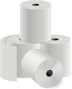 Rollo de Papel Térmico Blanco de una Sola Capa para Caja Registradora POS, 60 g/m², 80 x 80 mm, para Puntos de Venta Minoristas - Product Image 1