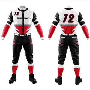 Camiseta de Béisbol Transpirable de Alta Calidad, Talla Grande, con Botones, para Hombre y Mujer, Uniformes de Béisbol Personalizados, Servicio OEM - Product Image 2