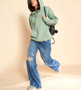 Winter Streetwear <b>Long</b> <b>Sleeve</b> Plain Pullover Hoodie Ladies Hooded <b>Top</b> Casual Hoody <b>Thermal</b> Customized High Quality Women's 100% - Product Image 4