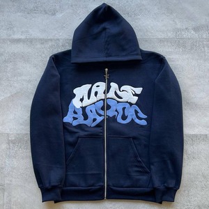 Sudaderas con capucha con cremallera Unisex de alta calidad, ropa de calle con estampado de algodón mezclado, sudaderas con capucha transpirables para hombres - Product Image 3