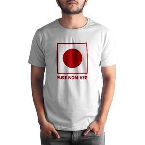 Camisetas para hombre promocionales con cuello redondo de manga corta de algodón 100% respetuosas con el medio ambiente de punto con serigrafía personalizada - Product Image 1