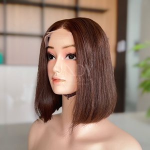 Bob Pelucas Cabello humano Mujeres Pelucas Hueso Recto Color marrón 100% Cabello vietnamita crudo - Product Image 1