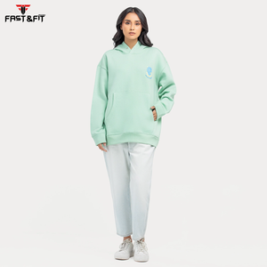 เสื้อฮู้ดถักสำหรับผู้หญิงเสื้อสเวตเตอร์มีฮู้ดผ้าถักแบบลำลองระบายระบายอากาศได้เป็นมิตรกับสิ่งแวดล้อม - Product Image 4