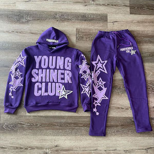 Nouveauté Survêtements à imprimé en relief confortables Survêtements à imprimé en relief Design le plus récent Survêtement à imprimé en relief 100% coton - Product Image 5