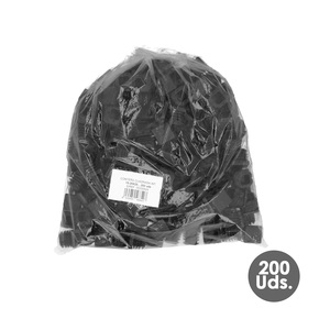 Tappo interno quadrato in plastica 25x25 mm. Nero. Confezione da 200 Unità. - Product Image 3